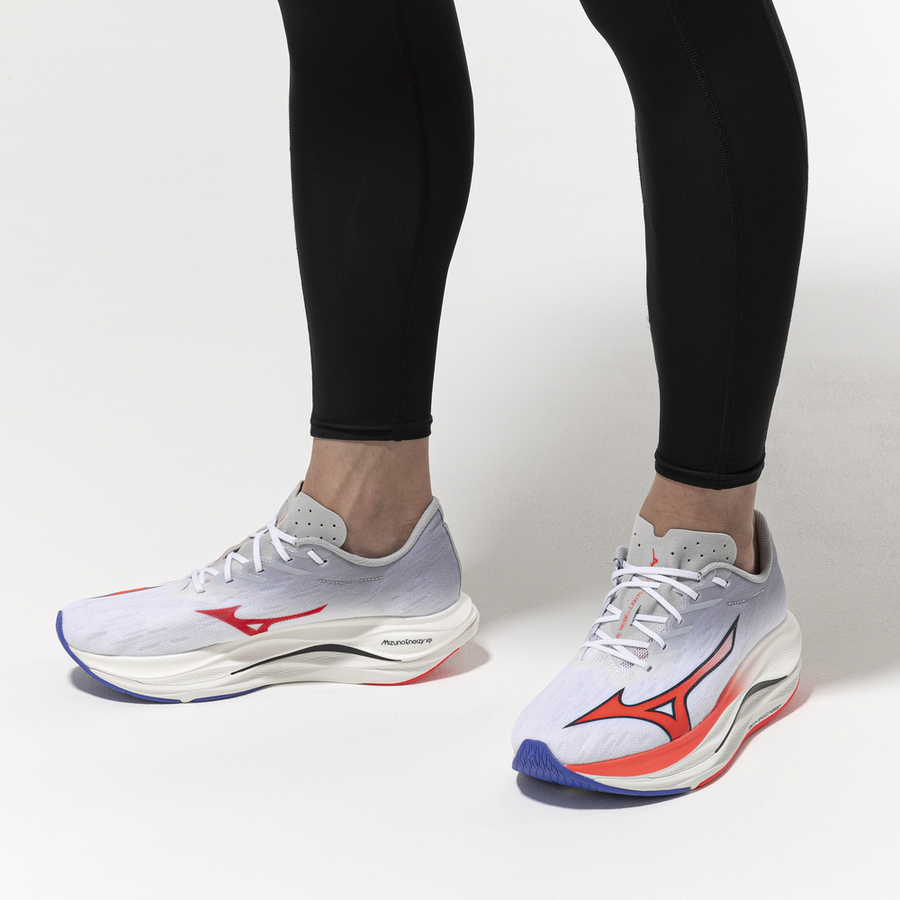 Mizuno WAVE REBELLION FLASH 3 White/Fiery Coral 2/Iris Bloom