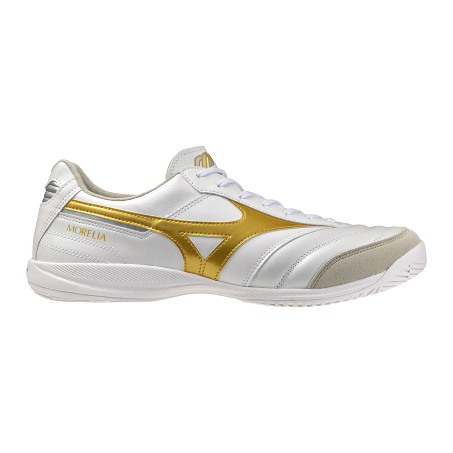 Mizuno MORELIA SALA ELITE IN White/Football Gold/Galaxy Silver