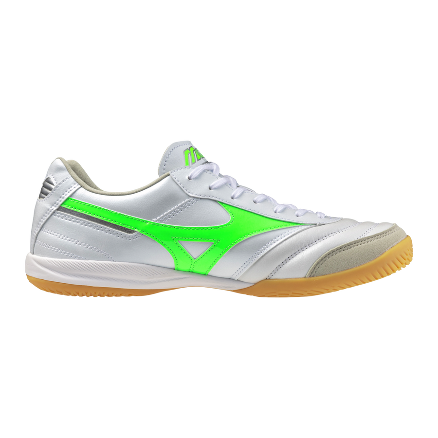 Mizuno MORELIA SALA ELITE IN White/neon green/galaxy silver