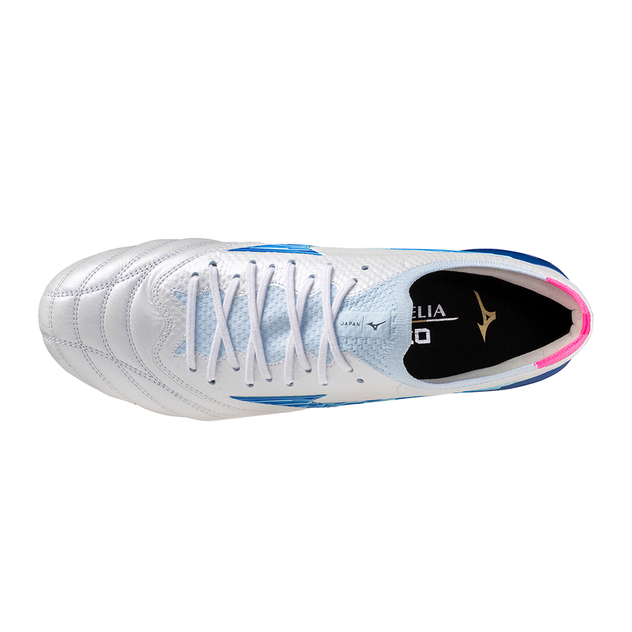 Mizuno MORELIA NEO IV BETA JAPAN AG White/Tanager Turquoise/Pink Tetra