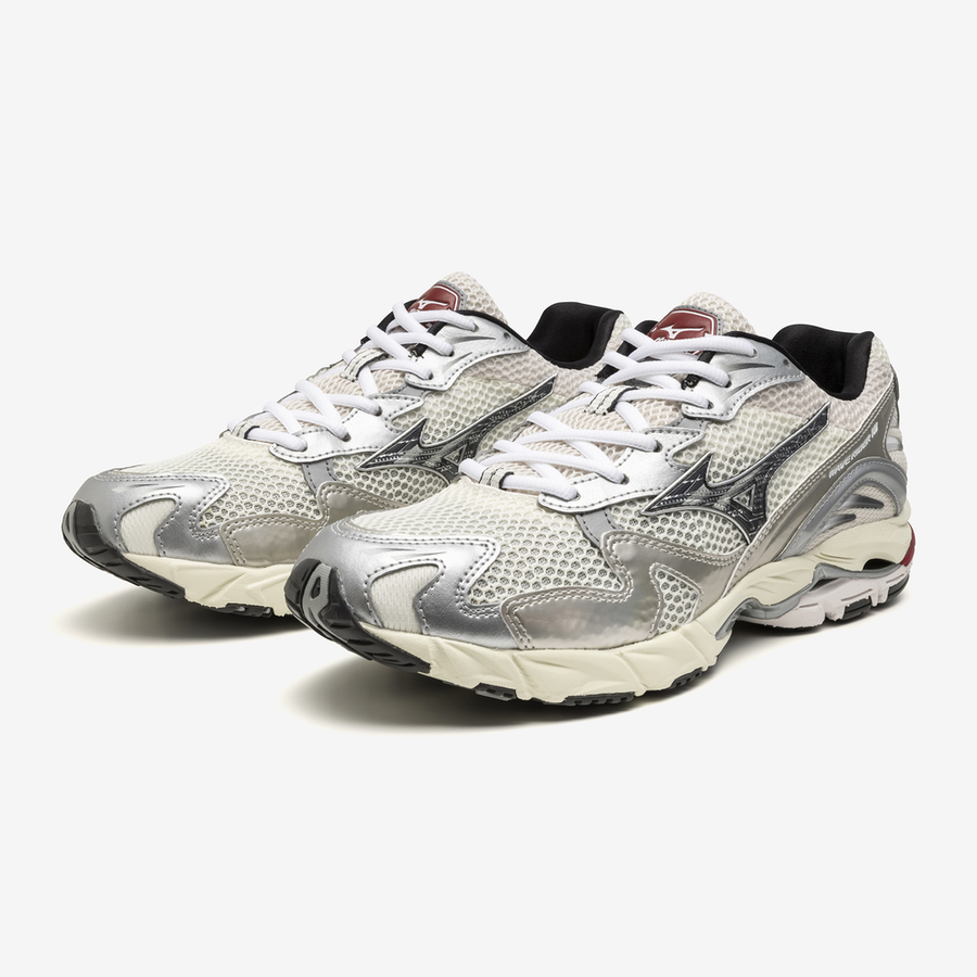 Mizuno WAVE RIDER 10 MIZSnowWhite/BlackSand/RythRed