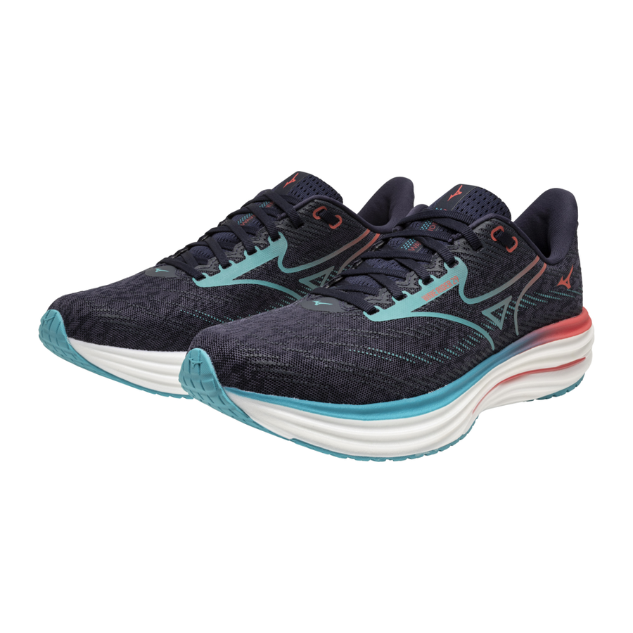 Mizuno WAVE RIDER 29 Odyssey Gray/Capri Breeze/Calypso Coral