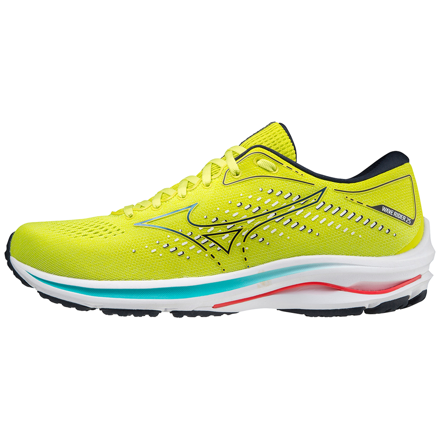 Mizuno Wave Rider 25 SLime/SkyCaptain/IRed