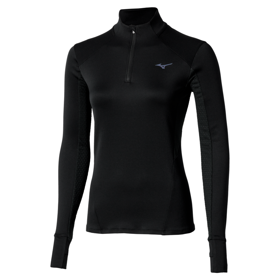 Mizuno Active Warmalite Half Zip Long Sleeve Top Black