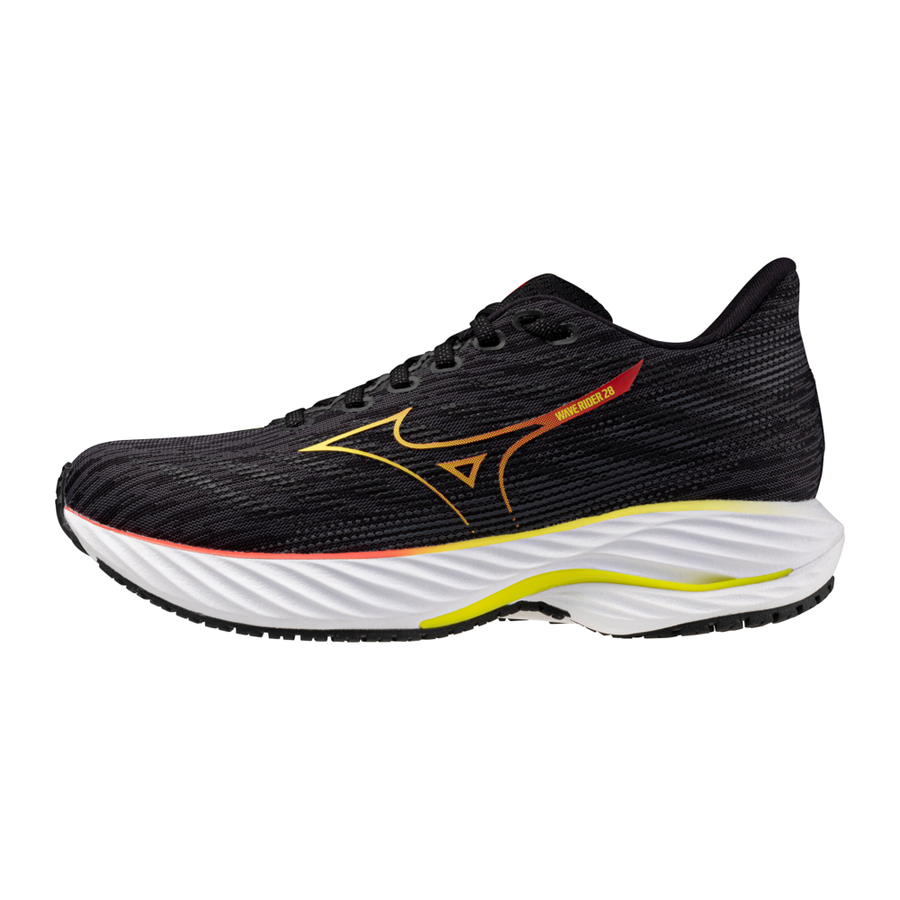 Mizuno WAVE RIDER 28 Black/EveningPrimrose/PoppyRed