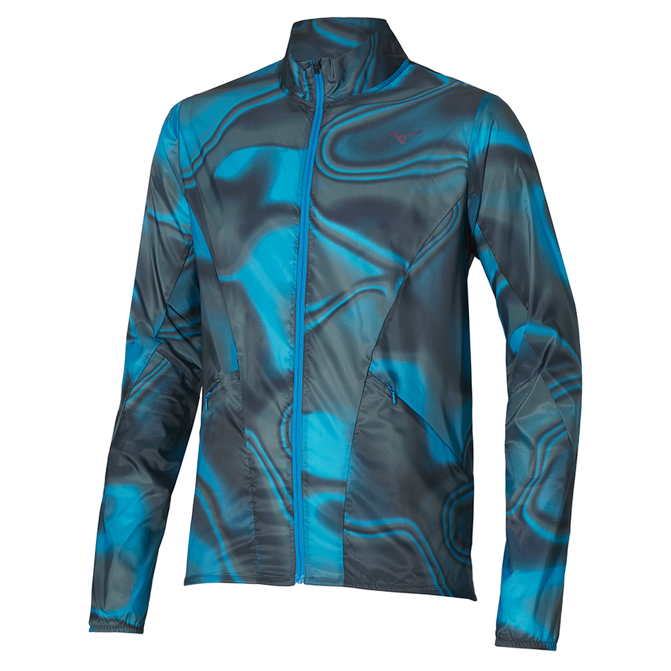 Mizuno Premium Aero Jacket Hawaiian Ocean/Black