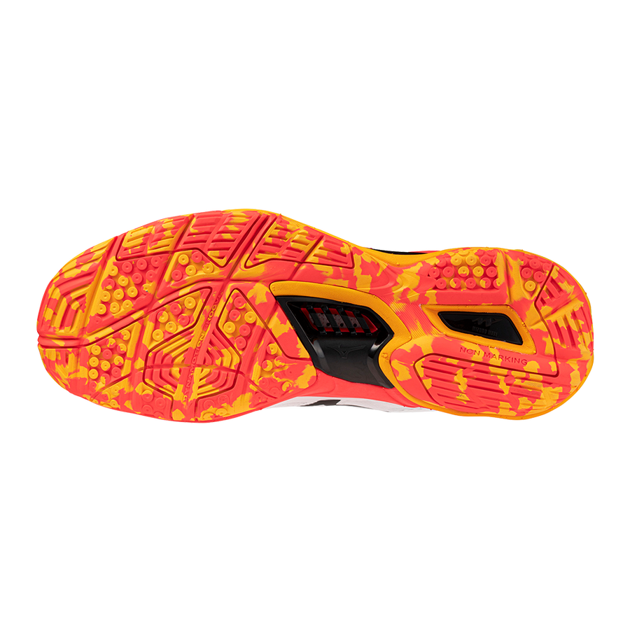 Mizuno WAVE STEALTH 6 White/Fiery Coral 2/Citrus