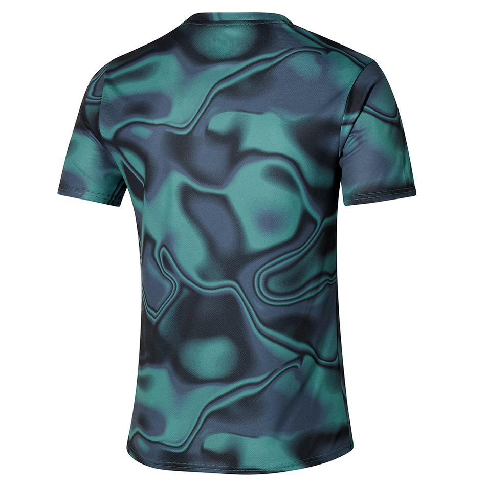Mizuno Core Graphic Tee Mineral Blue/Black