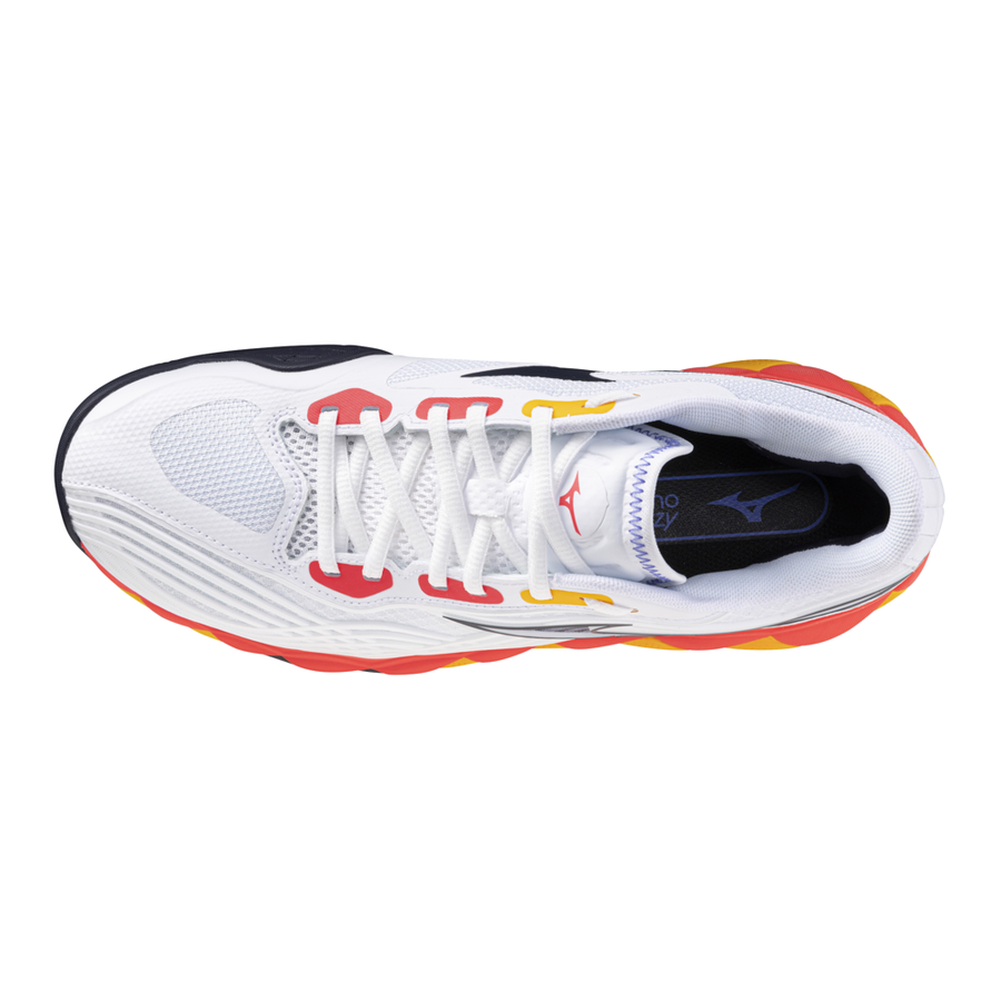Mizuno WAVE ENFORCE TOUR 2 AC White/Baritone Blue/Fiery Coral 2