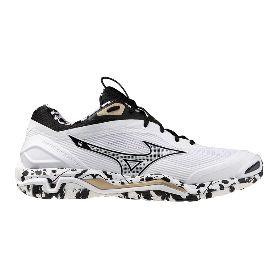 Mizuno WAVE STEALTH 6 White/Black/GE Gold