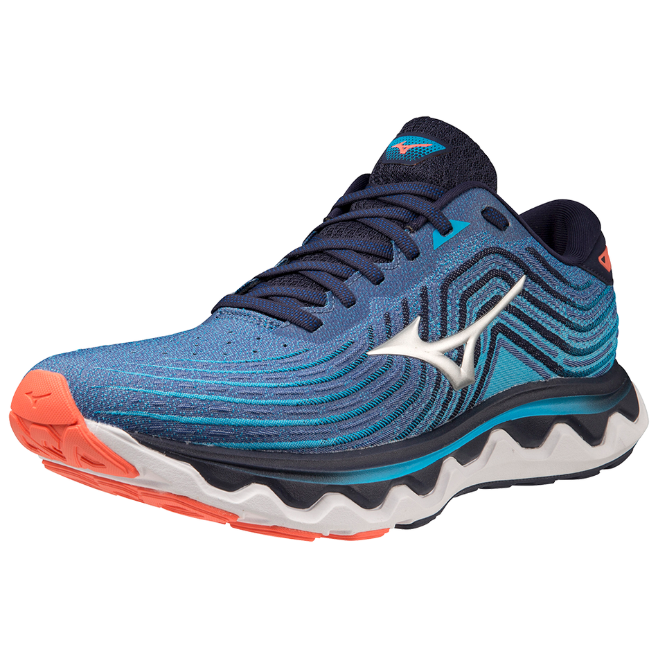 Mizuno WAVE HORIZON 6 SurfWeb/Silver/NeonFlame