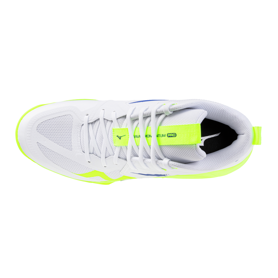 Mizuno WAVE MOMENTUM PRO MID White/Lightning Yellow/Dazzlin