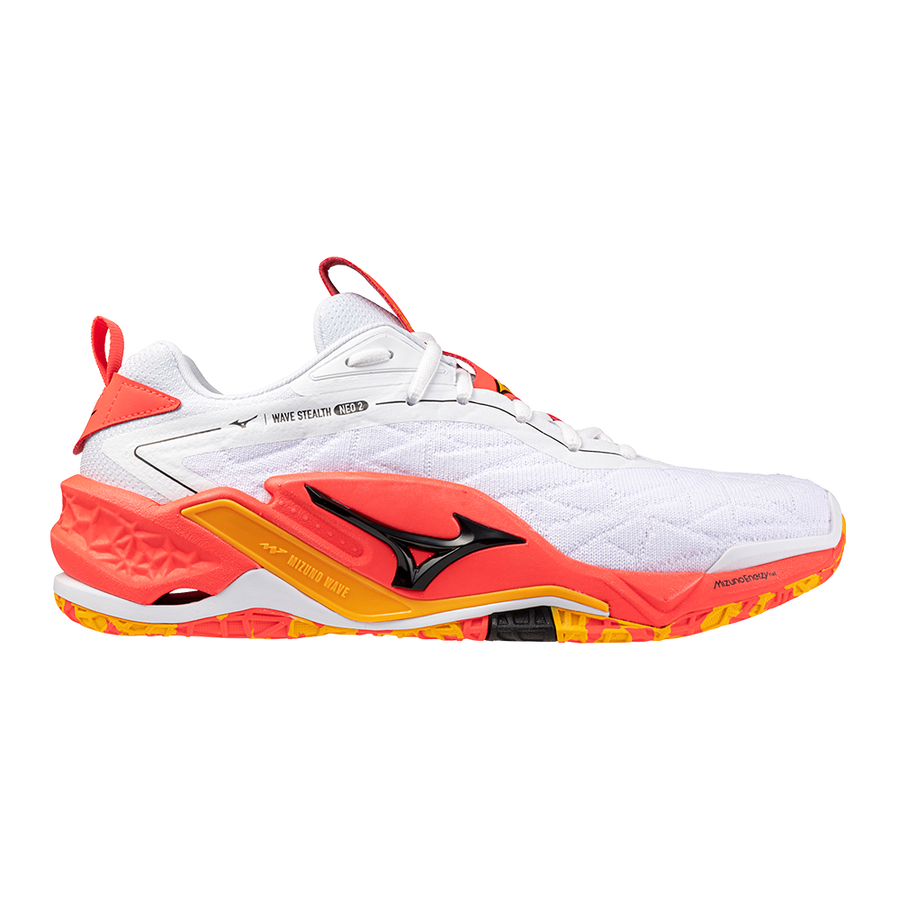 Mizuno WAVE STEALTH NEO 2 White/Fiery Coral 2/Citrus