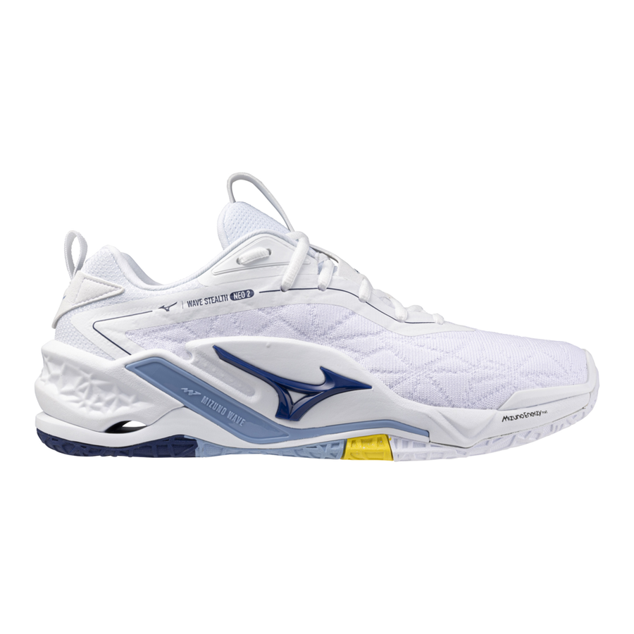 Mizuno WAVE STEALTH NEO 2 White/BellwetherBlue/BelAirBlu
