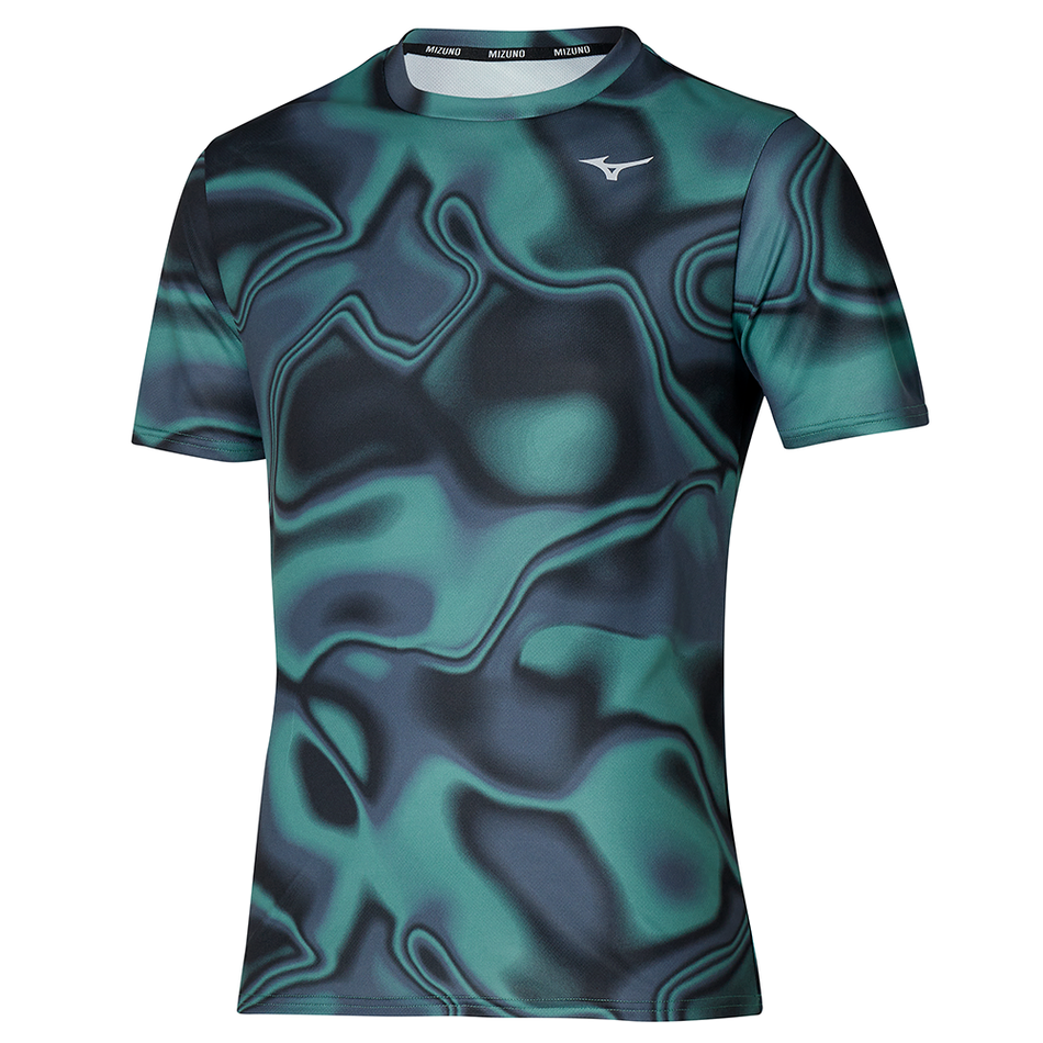 Mizuno Core Graphic Tee Mineral Blue/Black