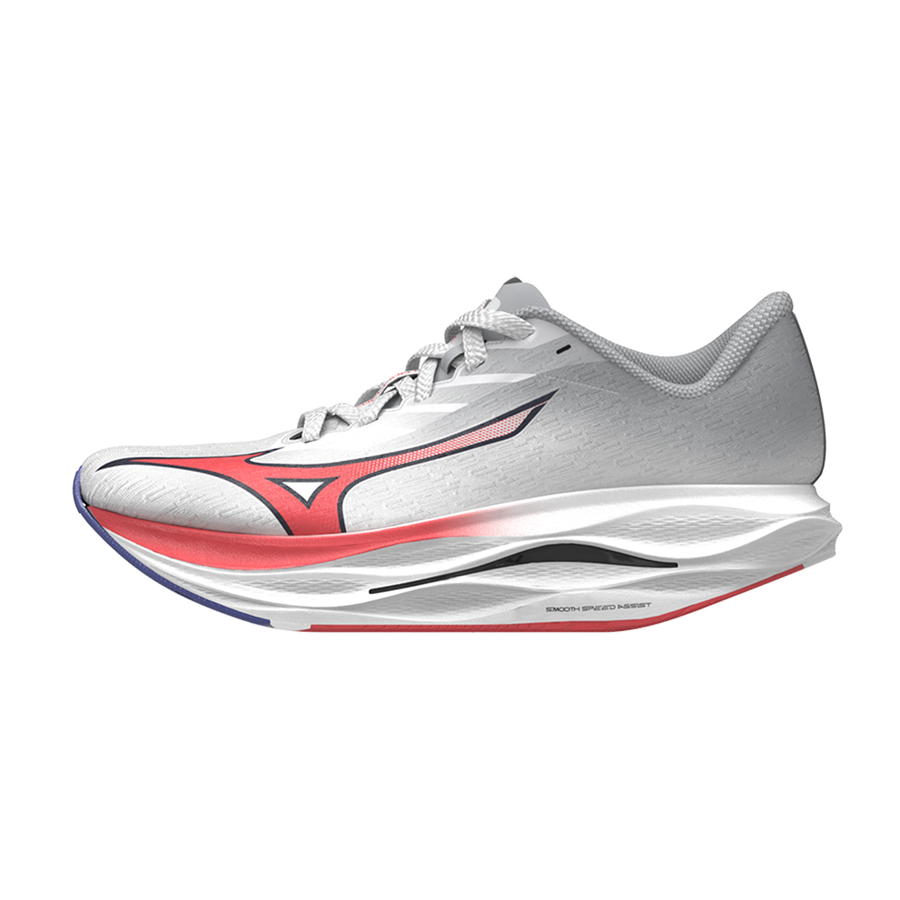 Mizuno WAVE REBELLION FLASH 3 White/Fiery Coral 2/Iris Bloom
