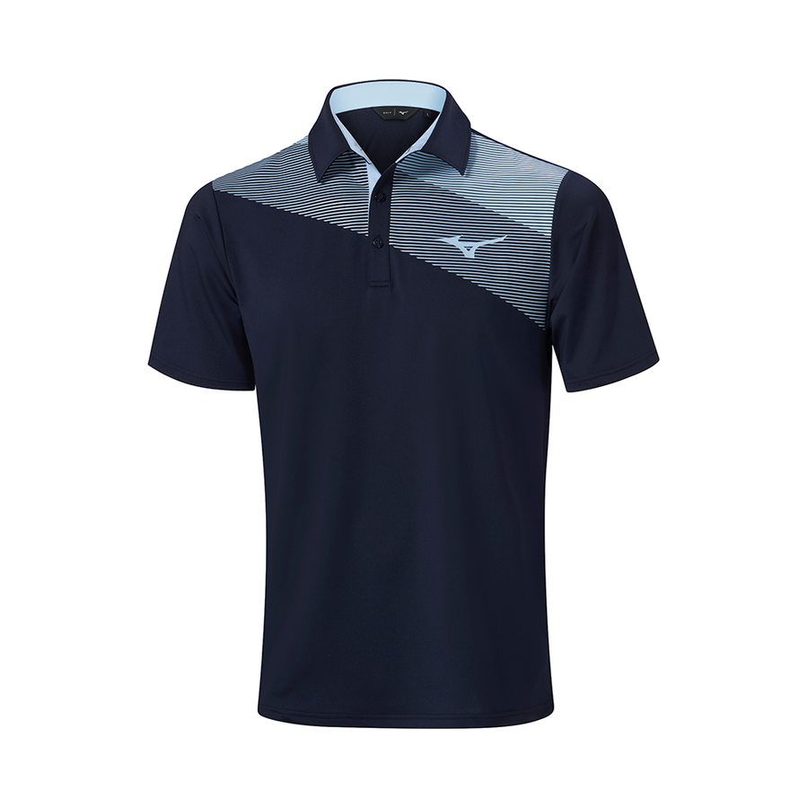 Mizuno Floral Golf Polo Shirt - Navy Mizuno Floral Golf Polo Shirt - Navy