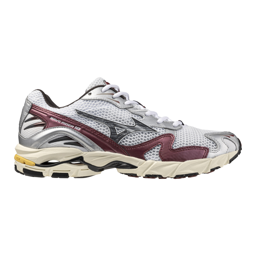 Mizuno WAVE RIDER 10 White/Black Sand/Syrah