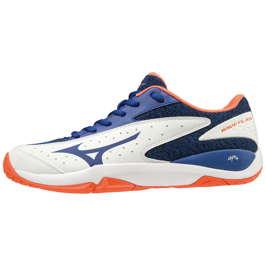Mizuno WAVE FLASH AC White/RBlue/Nasturtium