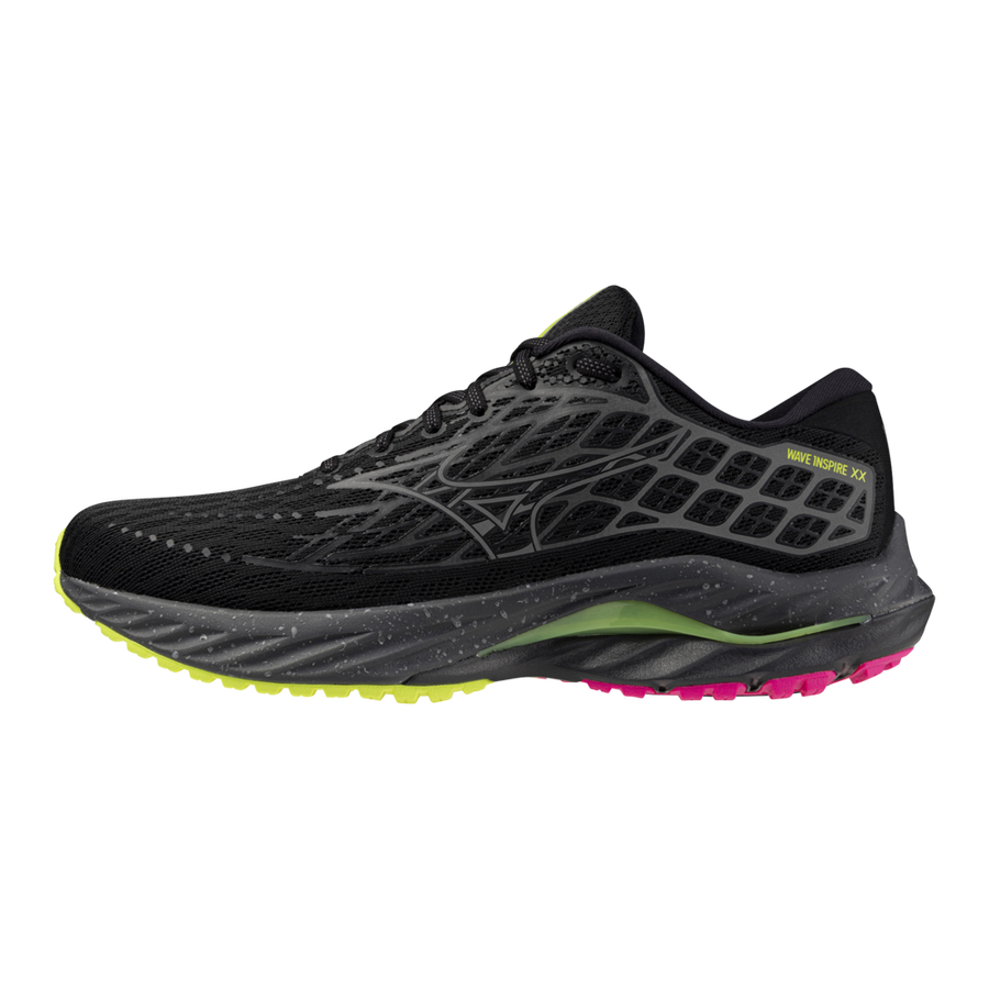 Mizuno WAVE INSPIRE 20 Black/silver/sunny lime