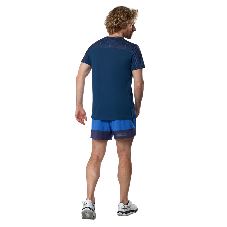 Mizuno Graphic Short Sleeve Tee(M) Estate Blue