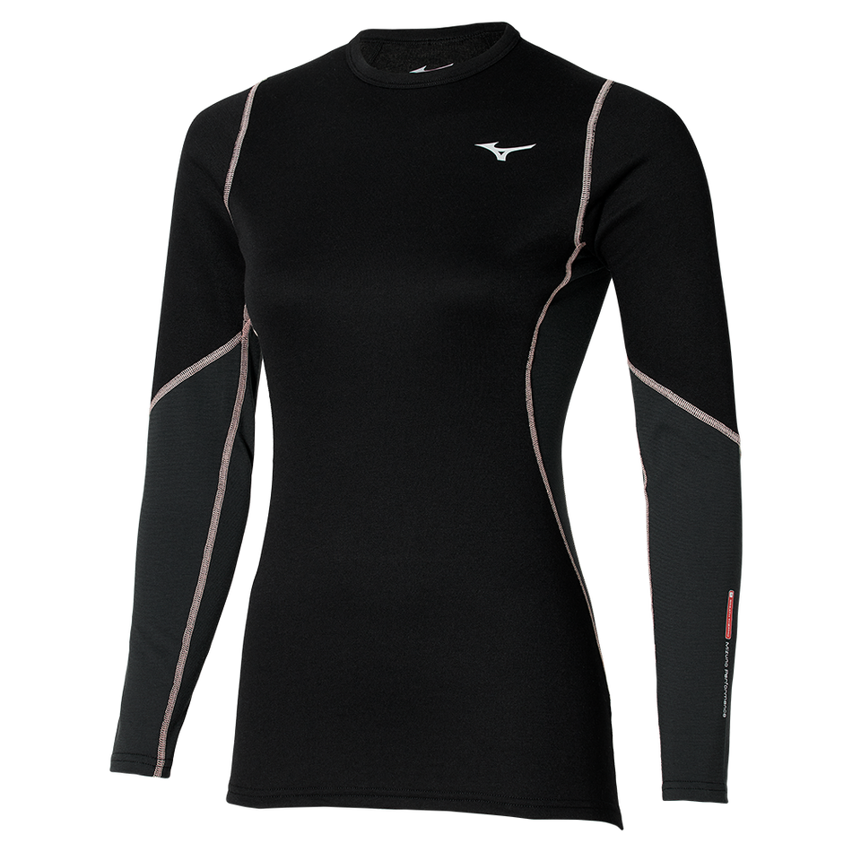 Mizuno Merino Wool Crew Black/Apricot Blush