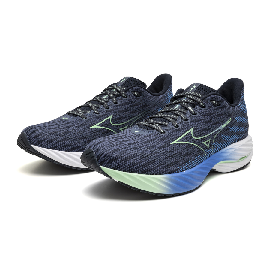 Mizuno WAVE RIDER 28 VintageIndigo/NeoMint/FrontBlu