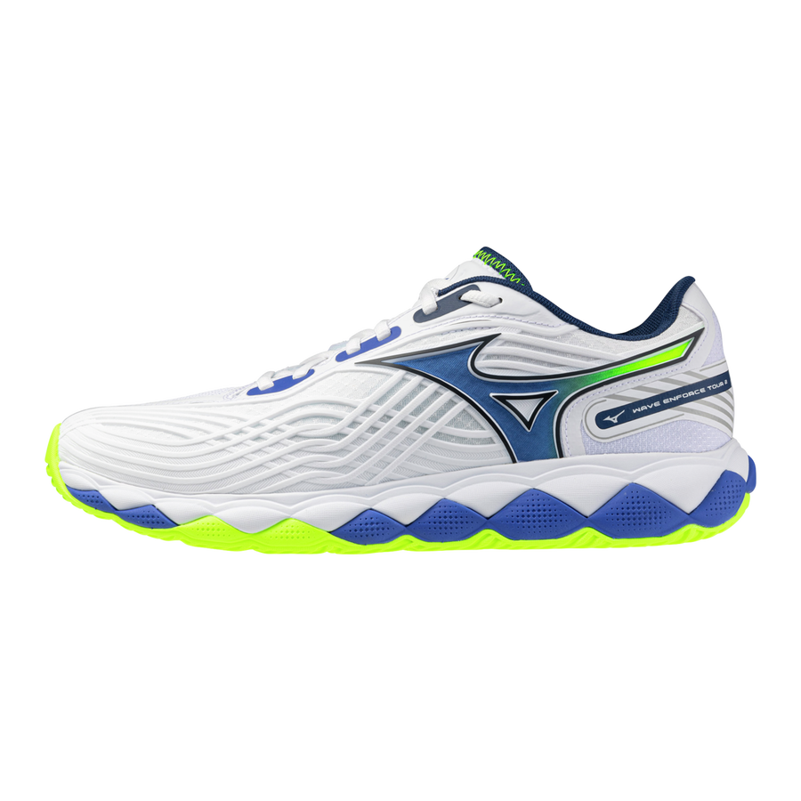 Mizuno WAVE ENFORCE TOUR 2 AC White/Dazzling Blue/Lightning Yellow