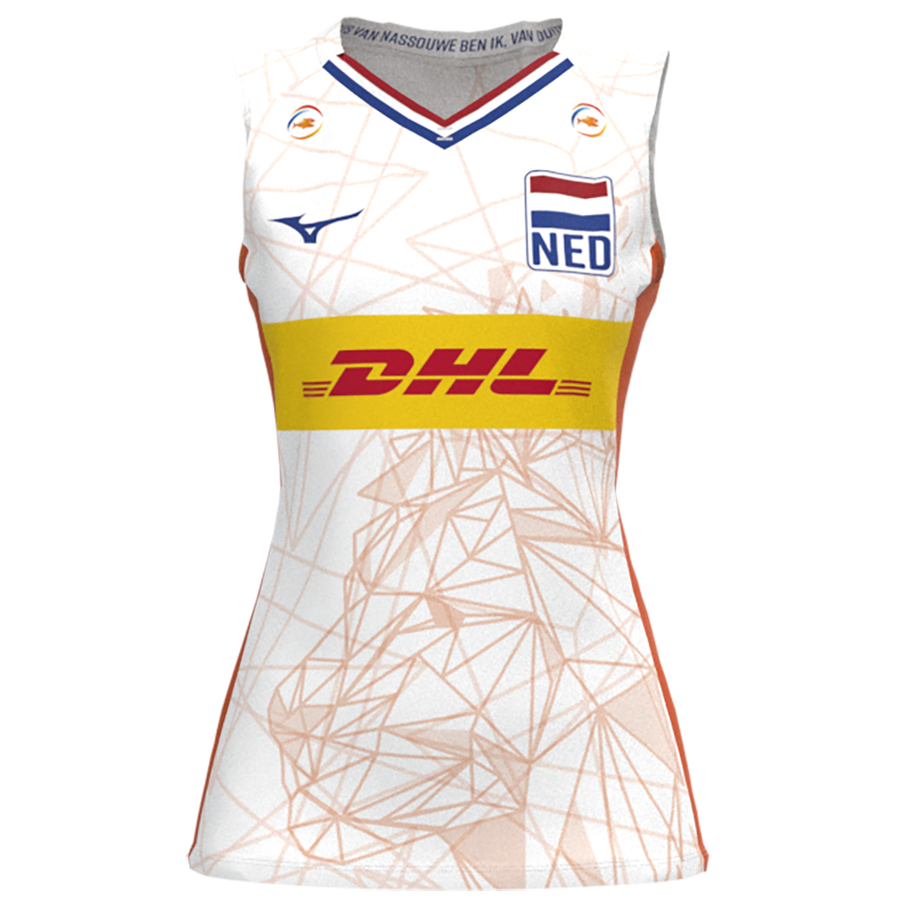 Nevobo Volleyball Match White Shirt Women - White, Gifts for her, Mizuno