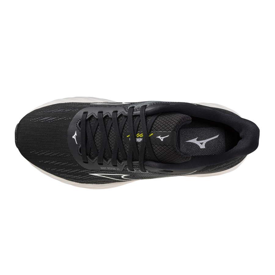 Mizuno WAVE INSPIRE 21 Black/White/Vibrant Yellow