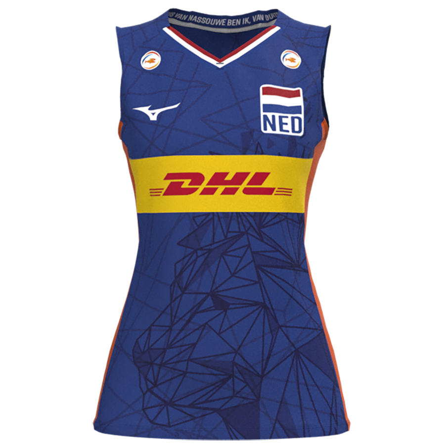Nevobo Volleyball Match Blue Shirt Women - Blau | Gifts for her | Mizuno |  Mizuno Luxembourg
