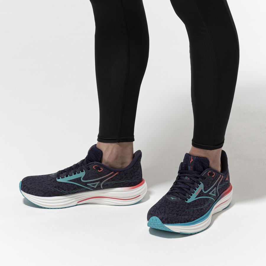 Mizuno WAVE RIDER 29 Odyssey Gray/Capri Breeze/Calypso Coral