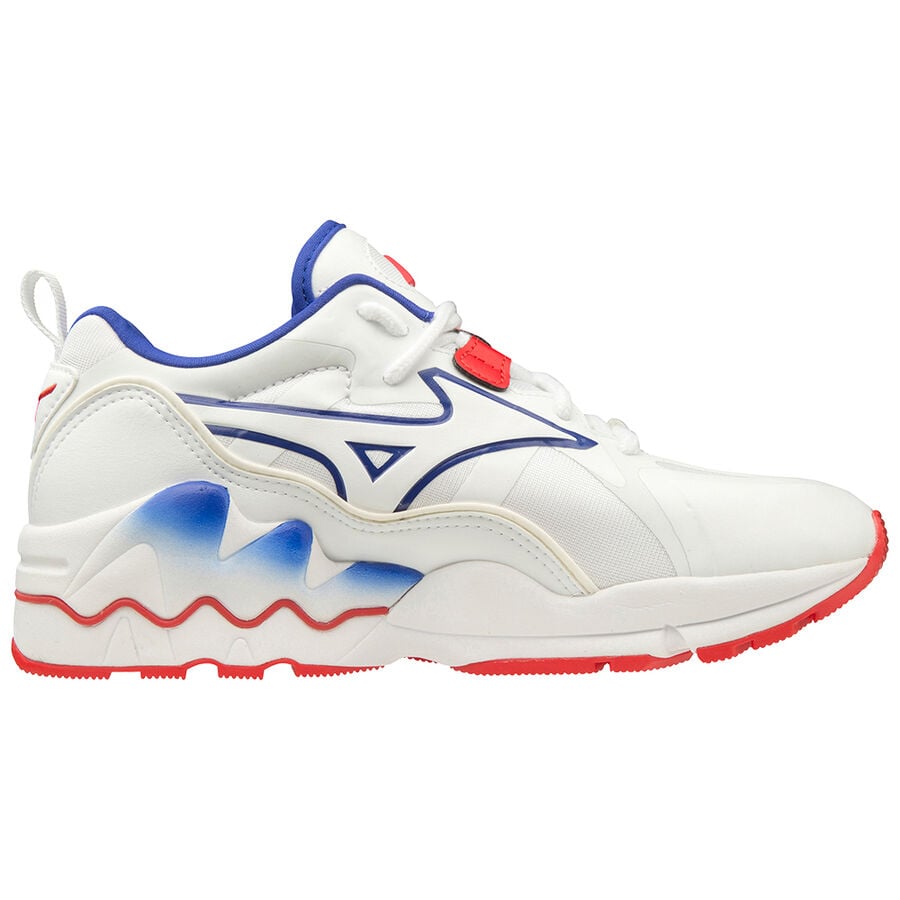 Mizuno Wave Rider 1 Shape of Time Wht/Wht/HighRiskRed