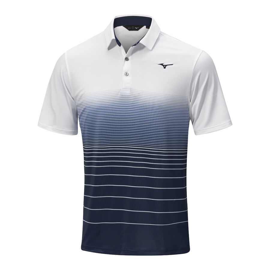 Quick Dry Mirage Polo - Blue,White | Golf T-Shirts | Mizuno Germany