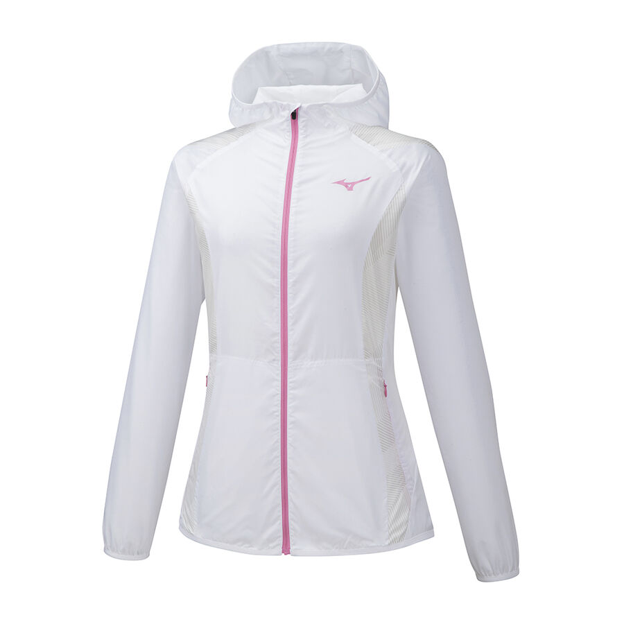 Mizuno Printed Hoody Jacket White