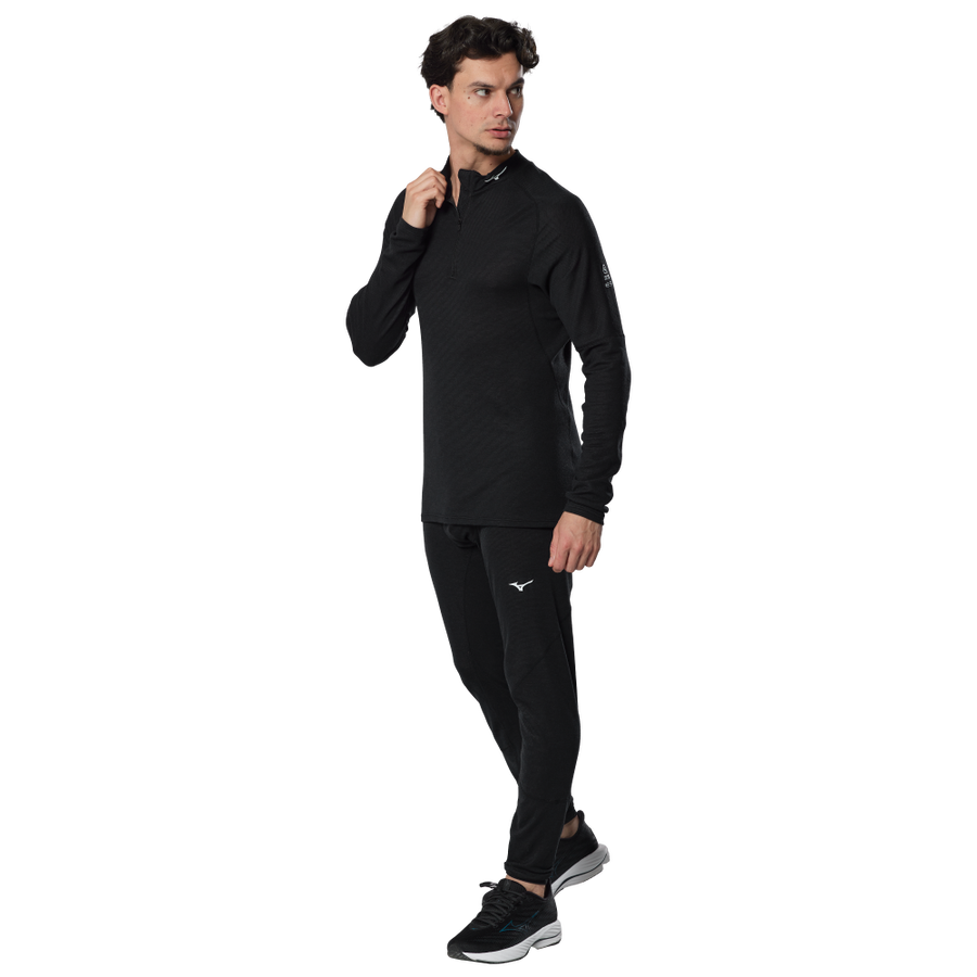 Mizuno Premium Merino Wool Half Zip Black