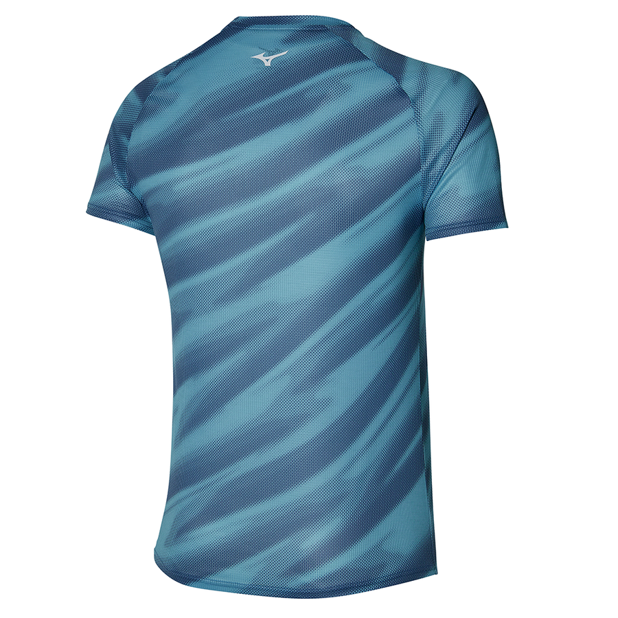 Mizuno DryAeroFlow Graphic Tee Blue Ashes