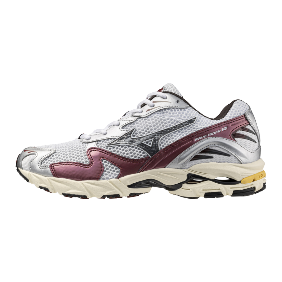 Mizuno WAVE RIDER 10 White/Black Sand/Syrah