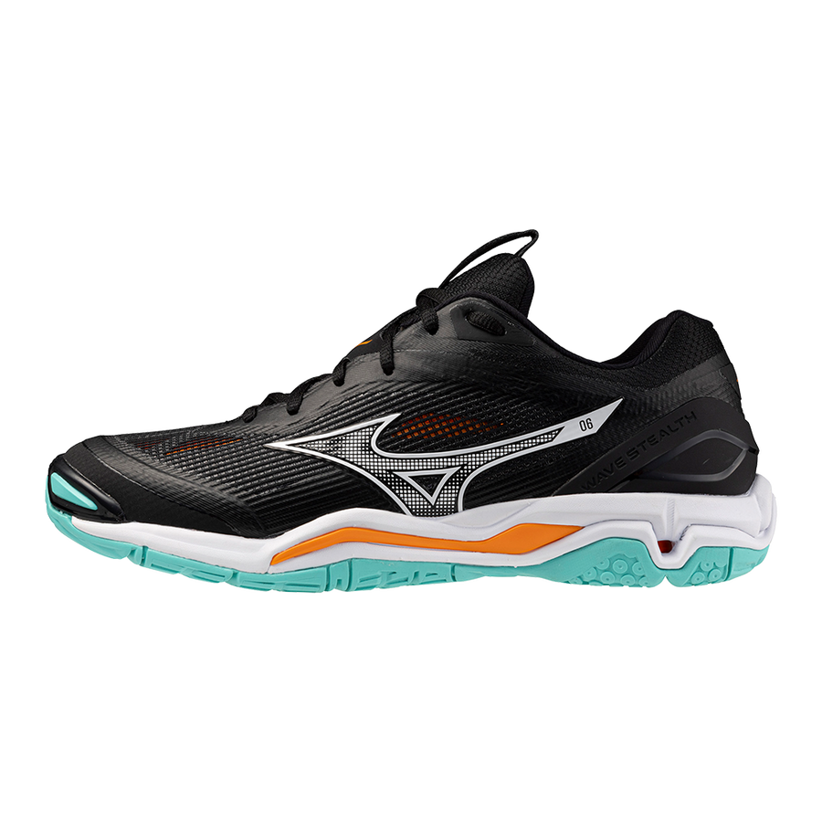 Mizuno WAVE STEALTH 6 Black/Tangelo/Ice Green