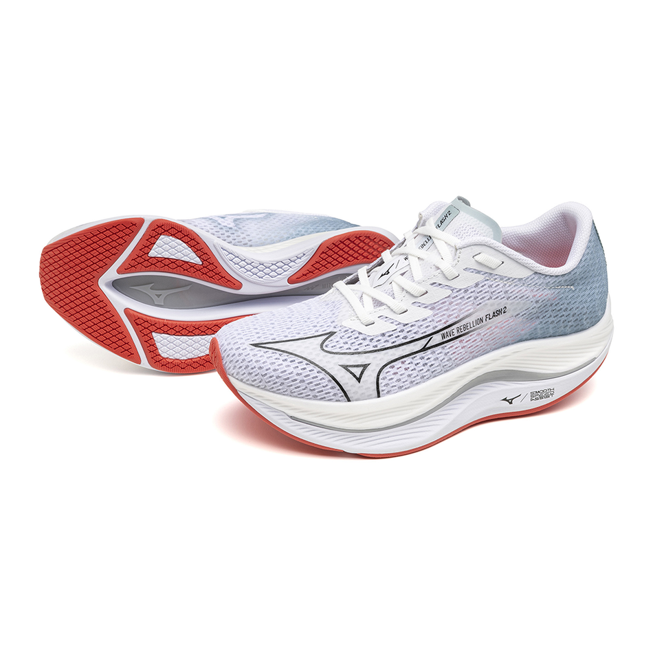 Mizuno WAVE REBELLION FLASH 2 White/Black/Gray Mist