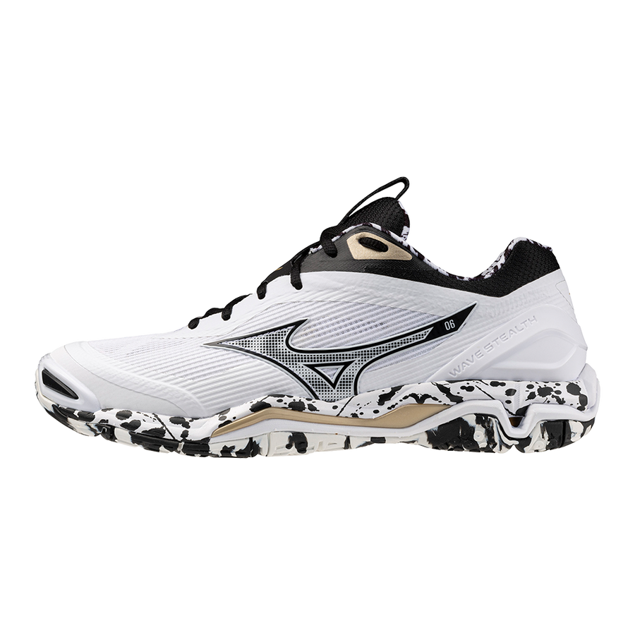 Mizuno WAVE STEALTH 6 White/Black/GE Gold