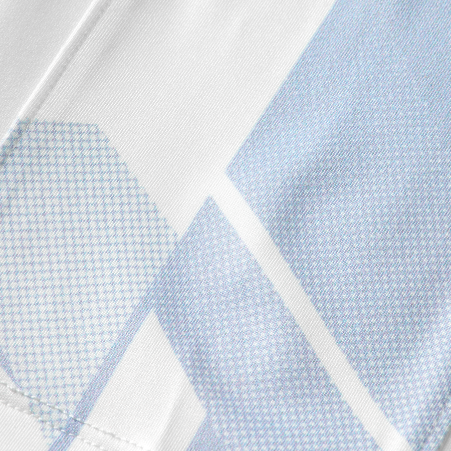 Mizuno Daybreakers Printed Short Sleeve Tee White / Icelandic Blue