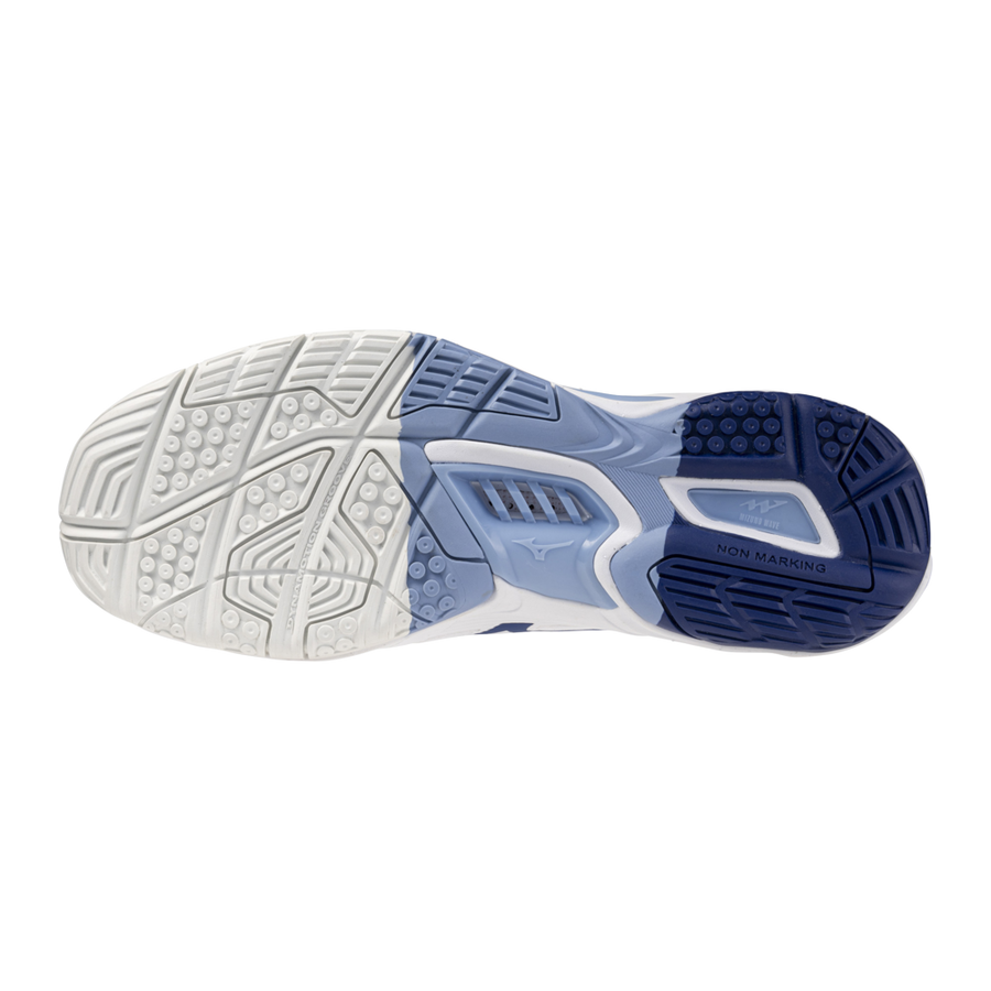 Mizuno WAVE STEALTH 6 White/BellwetherBlue/BelAirBlu