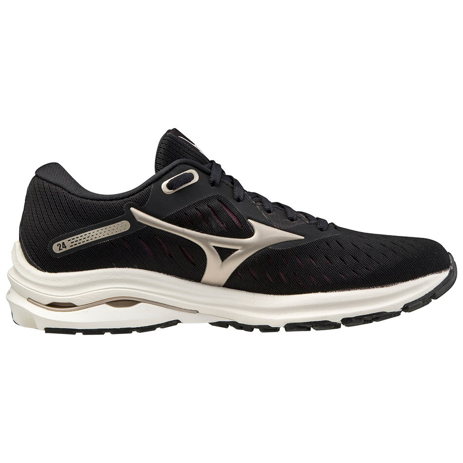 Mizuno Wave Rider 24 Blk/PlatinumGold/Fudge