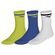 Mizuno TRAINING 3P SOCKS WITH LINE Lightning Yellow/Dazzling Blue/White