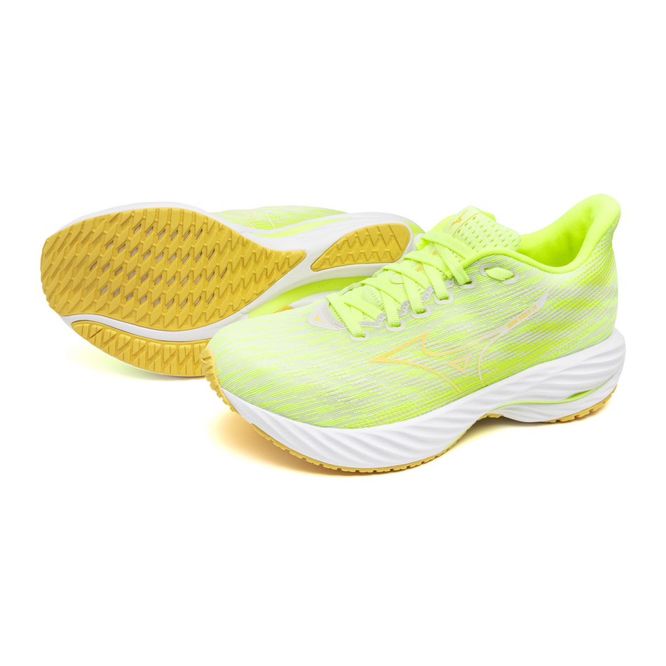 Mizuno WAVE RIDER 28 Mizuno neo lime/flax/mizuno snow white