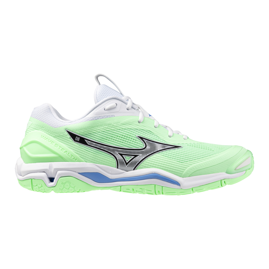 Mizuno WAVE STEALTH 6 Neo Mint/Black/Frontier Blue