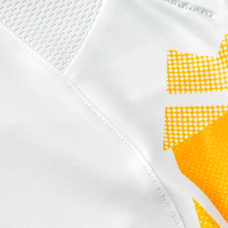 Mizuno Daybreakers Shadow Short Sleeve Tee White / Citrus
