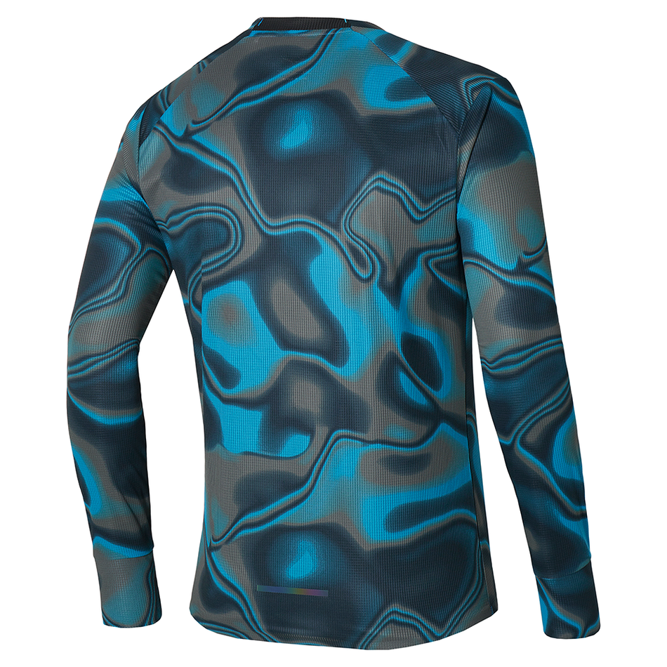 Mizuno Premium Aero LS Tee Hawaiian Ocean/Black