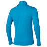 Mizuno Tech thermal charge breath thermo half zip long sleeve tee Blue jewel